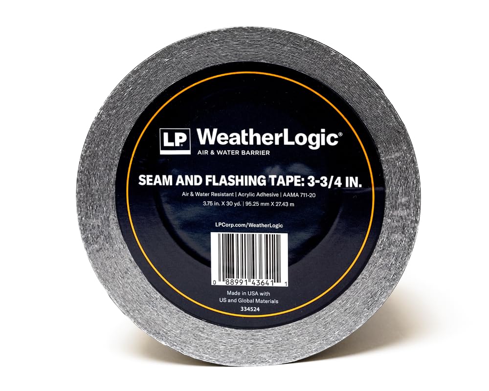 3 ¾ Inch Seam & Flashing Tape - Waterproof Roofing & Construction Sealant for Leak Repair, Window Flashing, and HVAC Duct Sealing