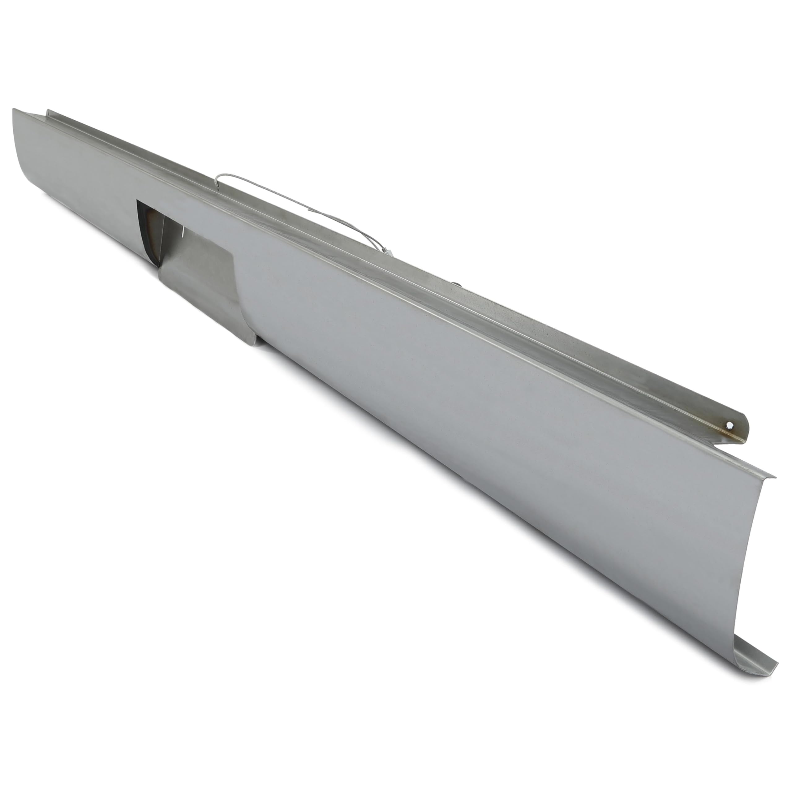 HECASA Rear Roll Pan for 1967-1972 Ford F100 Pickup Fleetside - Steel Truck Roll Pan with LED Lights, Center Plate Box, Anti-Rust Oil & Bare-Metal Finish | Perfect for Restoration & Custom Truck Builds
