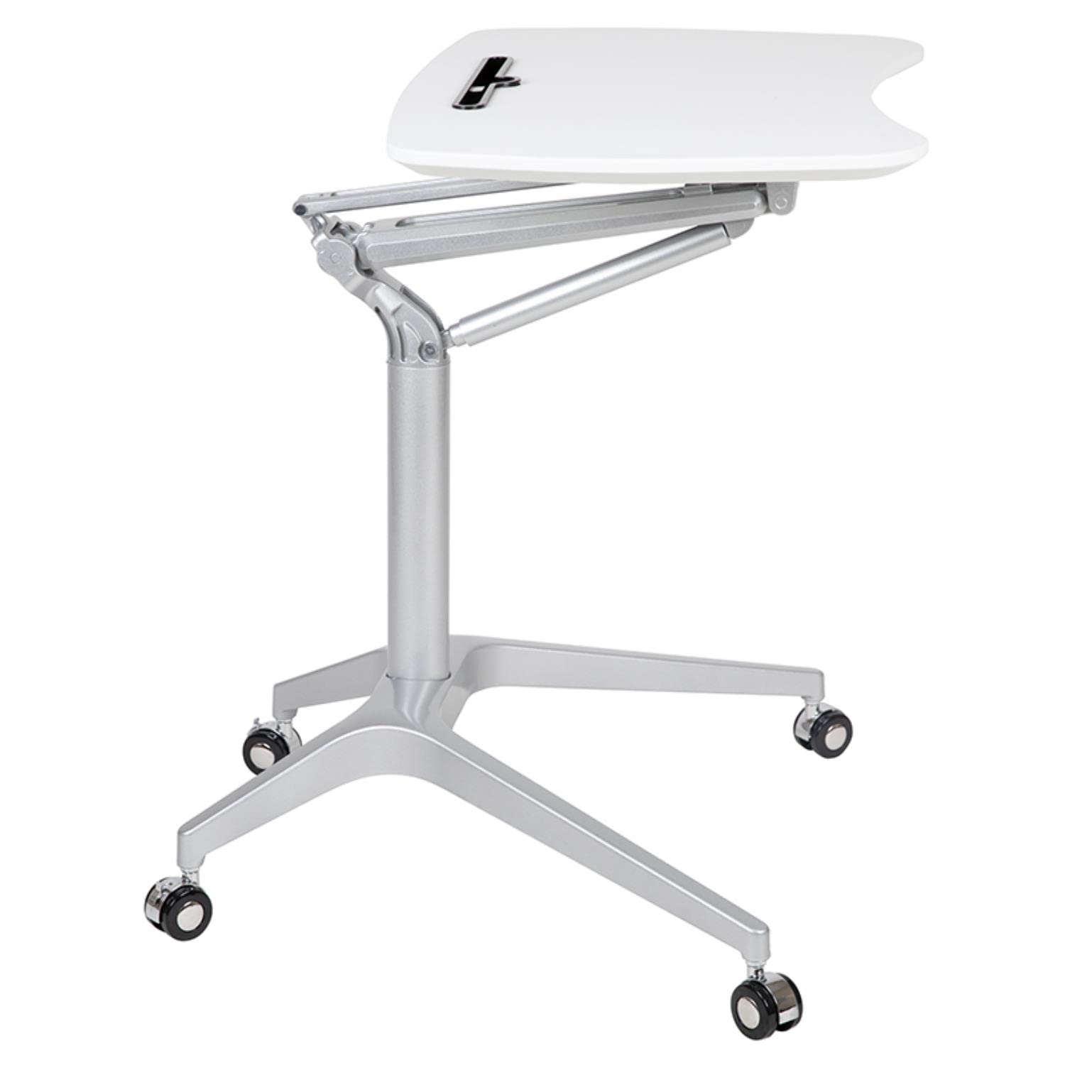 Flash Furniture Gia Mobile Sit-Stand Adjustable Height Ergonomic Computer Desk - 28.25