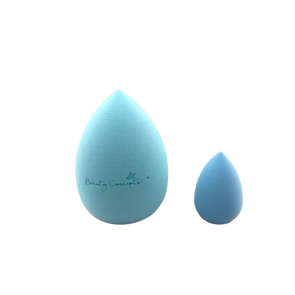 Premium Latex-Free Makeup Sponge Set - 1 Large & 1 Small Beauty Blender for Flawless Foundation, Powder, Sunscreen & Cream Application | Soft & Durable Cosmetic Sponges | Perfect for Professional Makeup Artists & Home Beauty Routines (Baby Blue)
