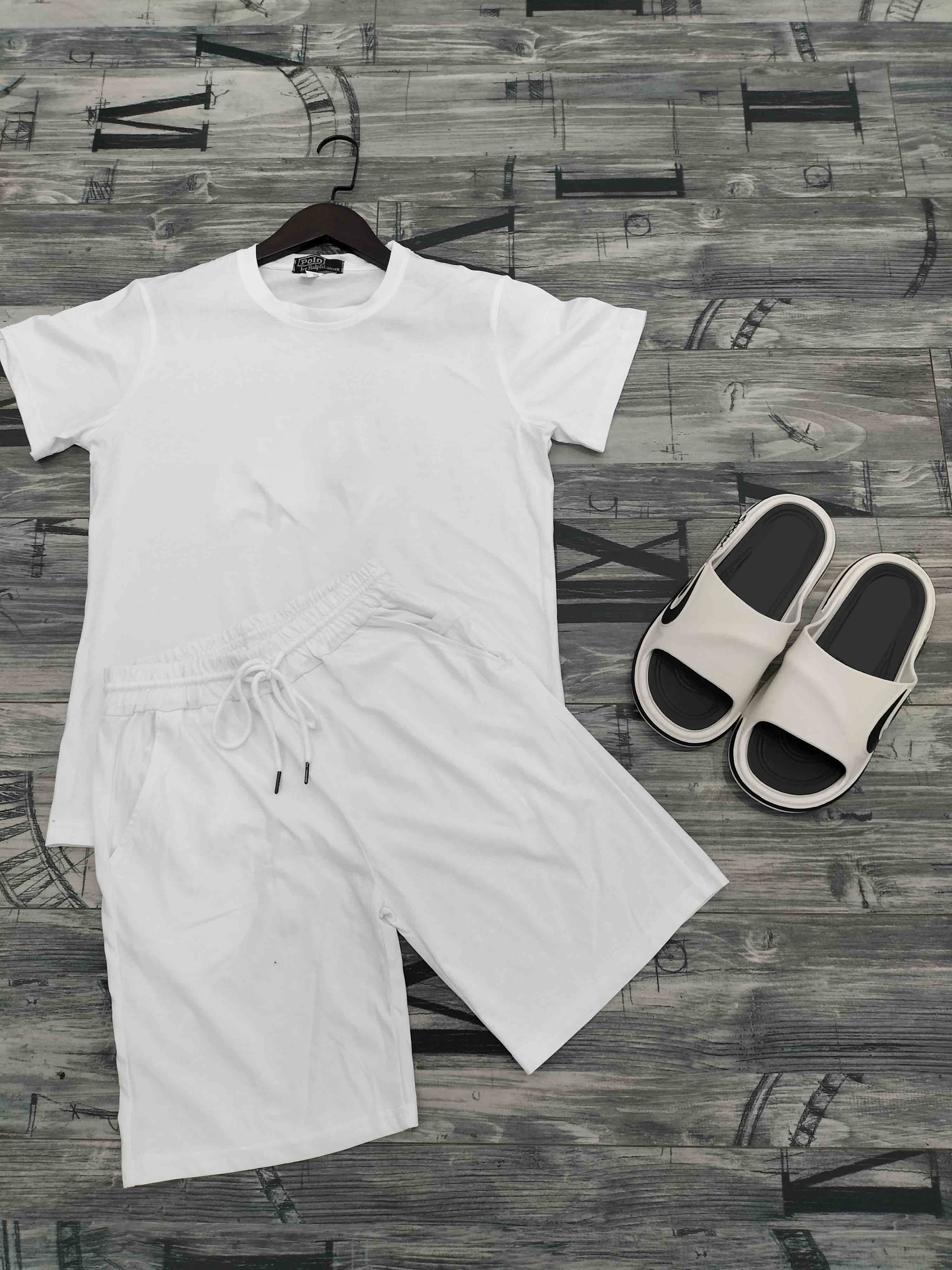 Men's Casual Short Sleeve T-Shirt and Shorts Set - Comfortable Summer Outfit for Beach, Gym, and Outdoor Activities