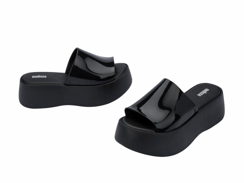 Melissa Women's 32818 Black Leather Loafers - Comfortable Slip-On Shoes for Work, Office & Casual Wear
