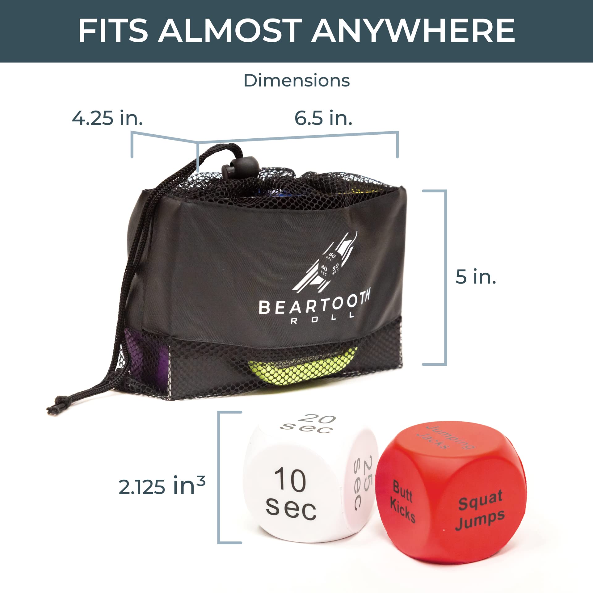 Beartooth Roll 6 Exercise Dice - Fitness & Crossfit Workout Equipment for Gym & Home Training