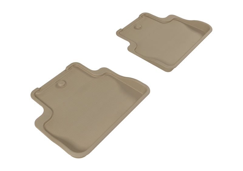 3D MAXpider Custom Fit All-Weather Floor Mats for 2009-2014 Acura TL FWD (2nd Row) - Kagu Series in Tan | Perfect for Road Trips & Daily Commutes