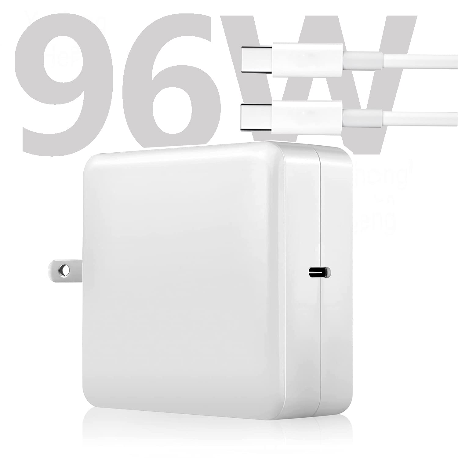 96W USB C Charger for MacBook Pro 16/15/14/13 inch & MacBook Air 13 inch (2021-2018) - Fast Charging Power Adapter with 6.6ft USB C to C Cable - Perfect for Home, Office & Travel Use
