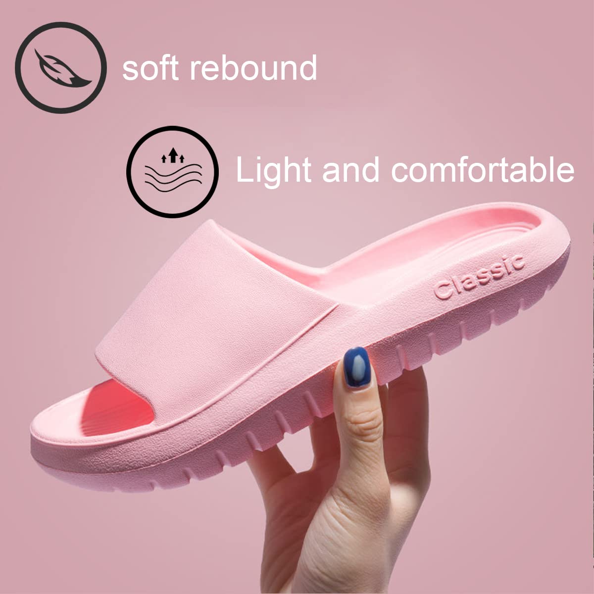 Non-Slip Cloud Cushion Slides - Ultra Soft EVA Sandals for Women & Men | Comfortable Shower Shoes, Indoor/Outdoor Slippers for Home, Pool, Beach & Gym Use
