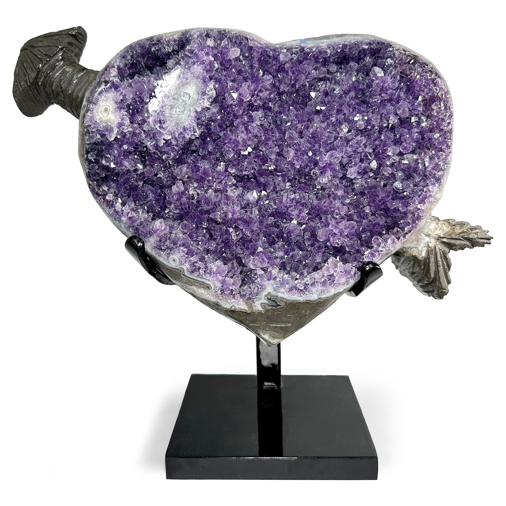 Natural Purple Amethyst Heart Shaped Crystal - Polished Healing Stone for Meditation, Spiritual Growth & Home Decor | Perfect for Yoga Spaces, Altars & Gift Giving