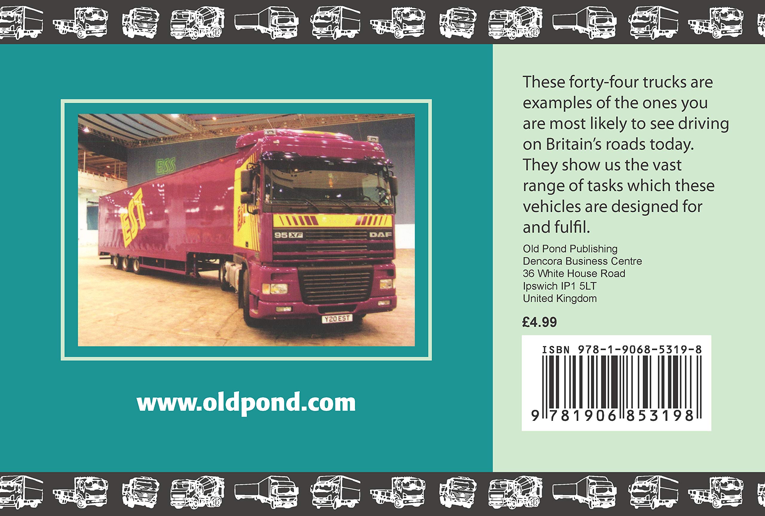 Know Your Trucks Book - Old Pond Books | Illustrated Guide to Truck Models & Types | Perfect for Truck Enthusiasts & Kids Learning About Vehicles