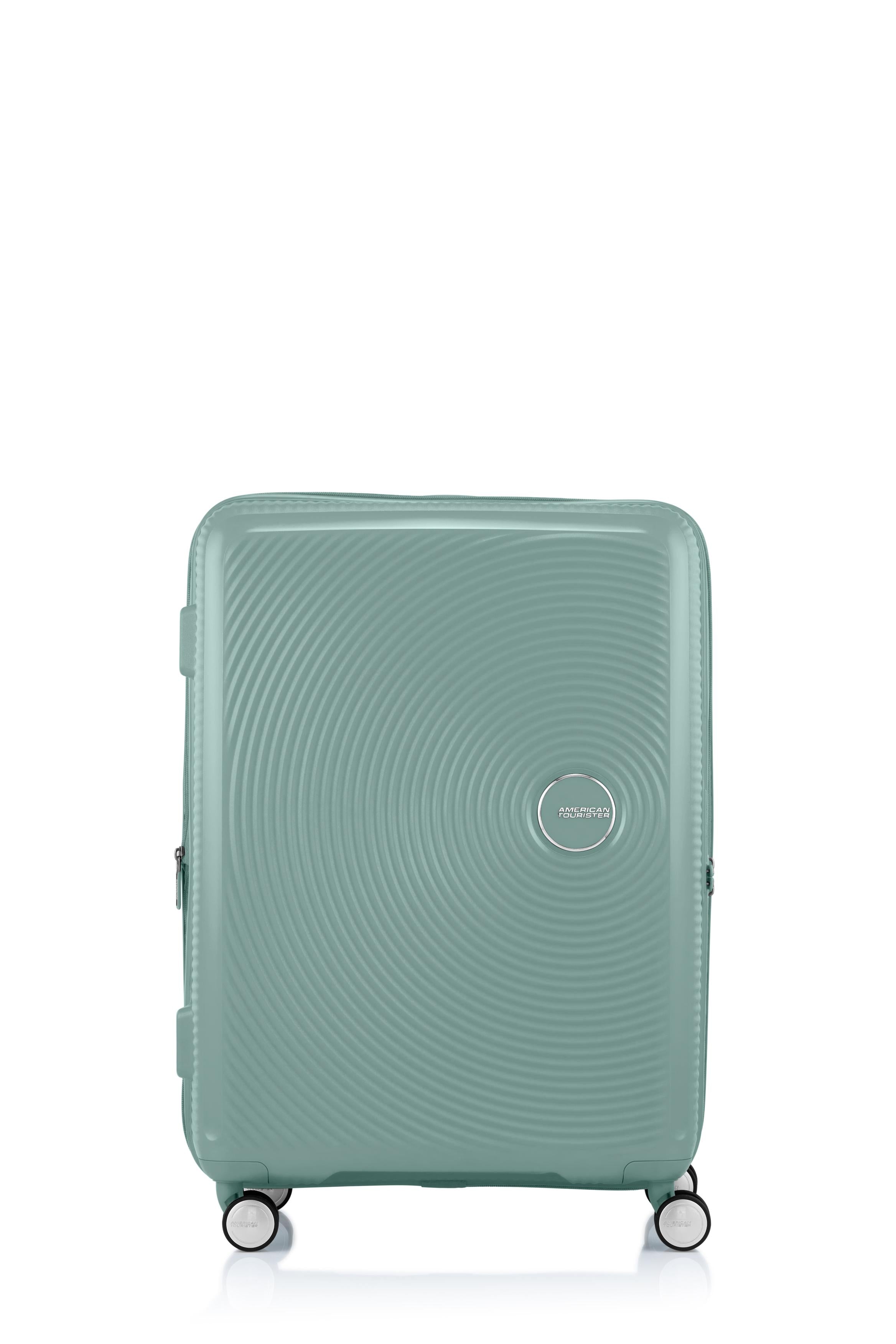 American Tourister 69cm Curio 2.0 Spinner Luggage - Urban Green Hardshell Suitcase for Travel, Business & Vacation | Lightweight & Durable Carry-On Bag