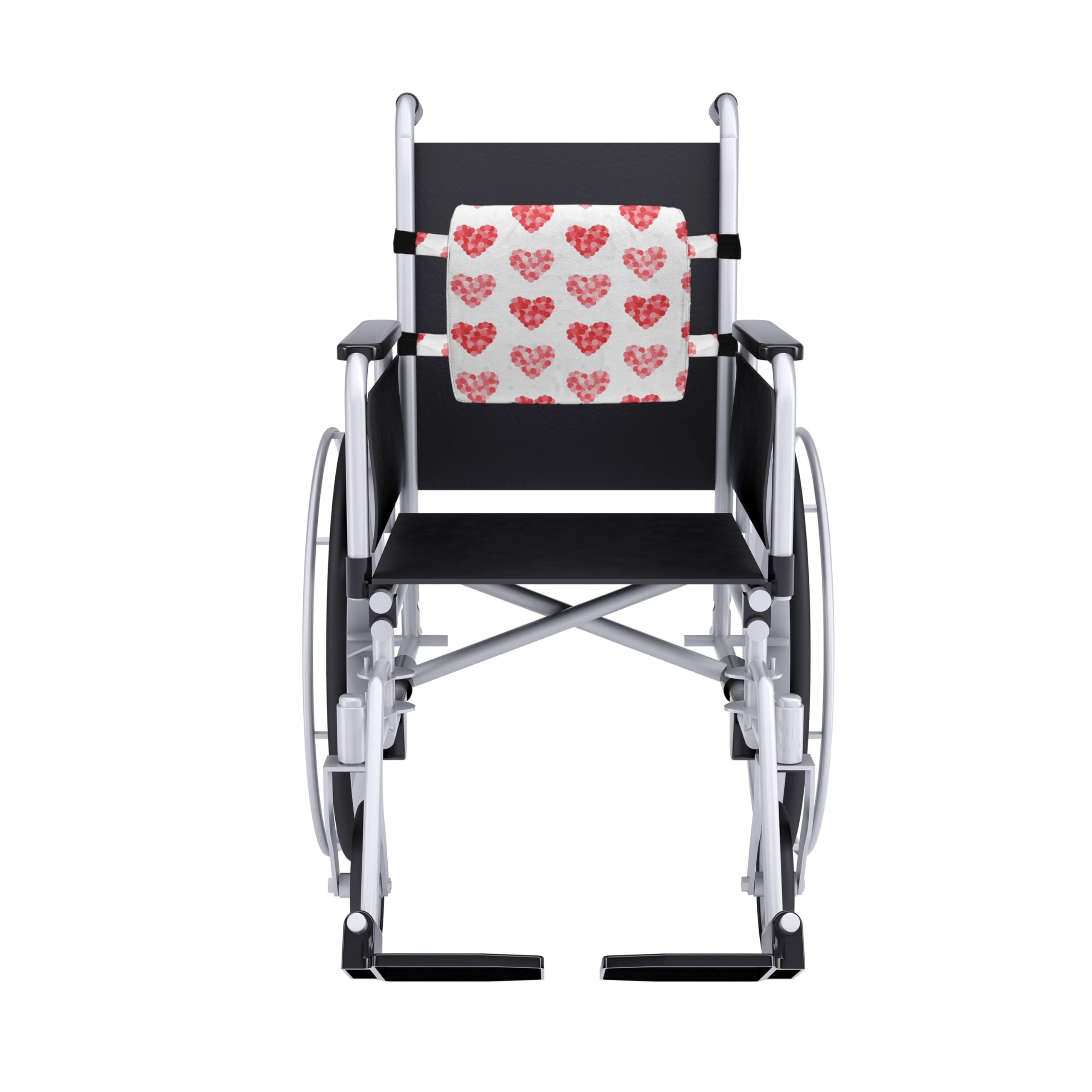 Ambesonne Hearts Lumbar Support Pillow - Romantic Valentine's Day Gift for Couples, High Density Foam Cushion for Office Chair & Car Seat (14