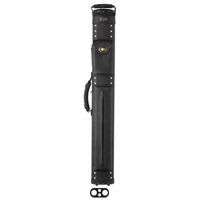 EliteShade 32-Inch Black Vinyl Pool Cue Case - Holds 2 Butts & 2 Shafts | Durable Protection for Billiards, Travel & League Play