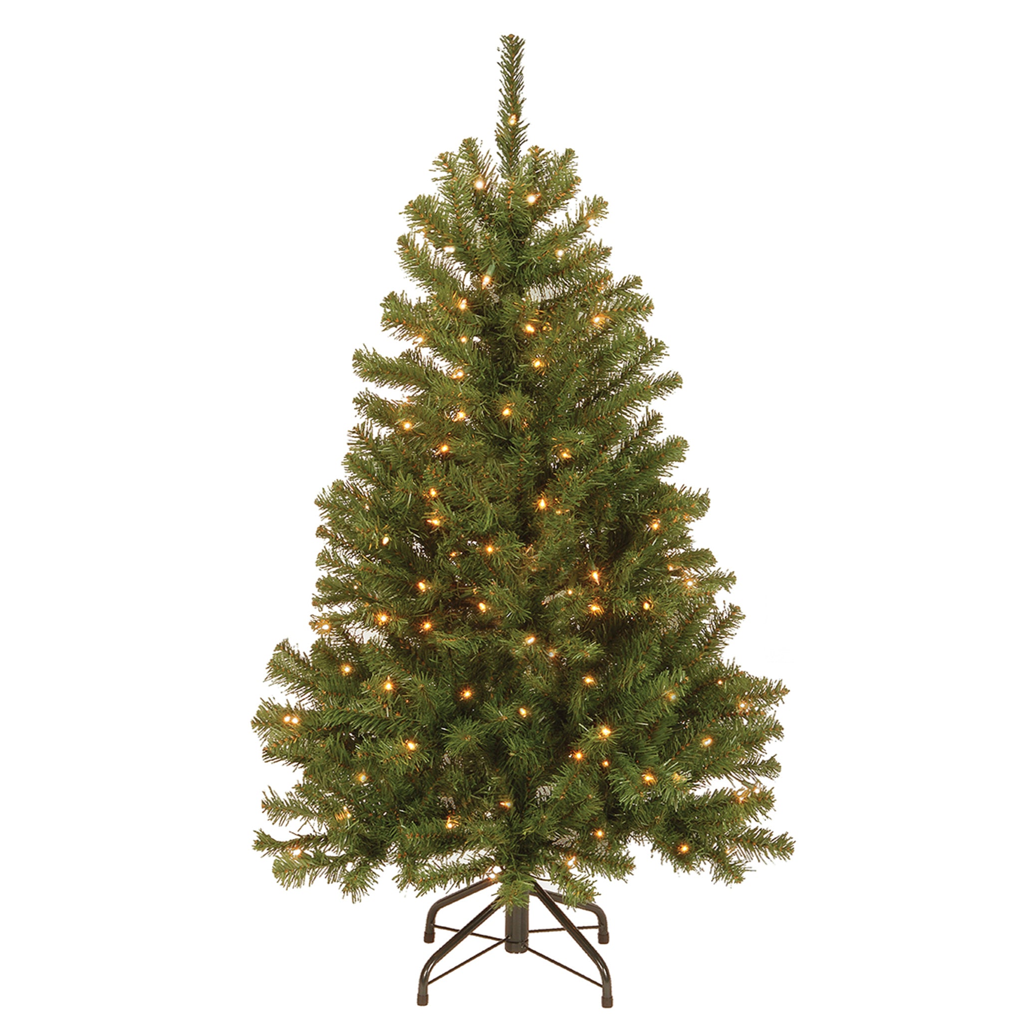 4.5 ft Pre-Lit North Valley Spruce Artificial Christmas Tree with 200 Clear LED Lights - Perfect for Home, Office & Holiday Decorations
