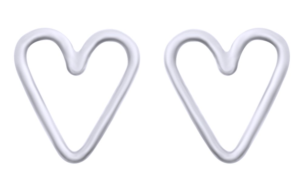 10k Solid Gold Open Heart Dainty Stud Earrings - Elegant Minimalist Jewelry for Women, Perfect for Everyday Wear, Gifts & Special Occasions