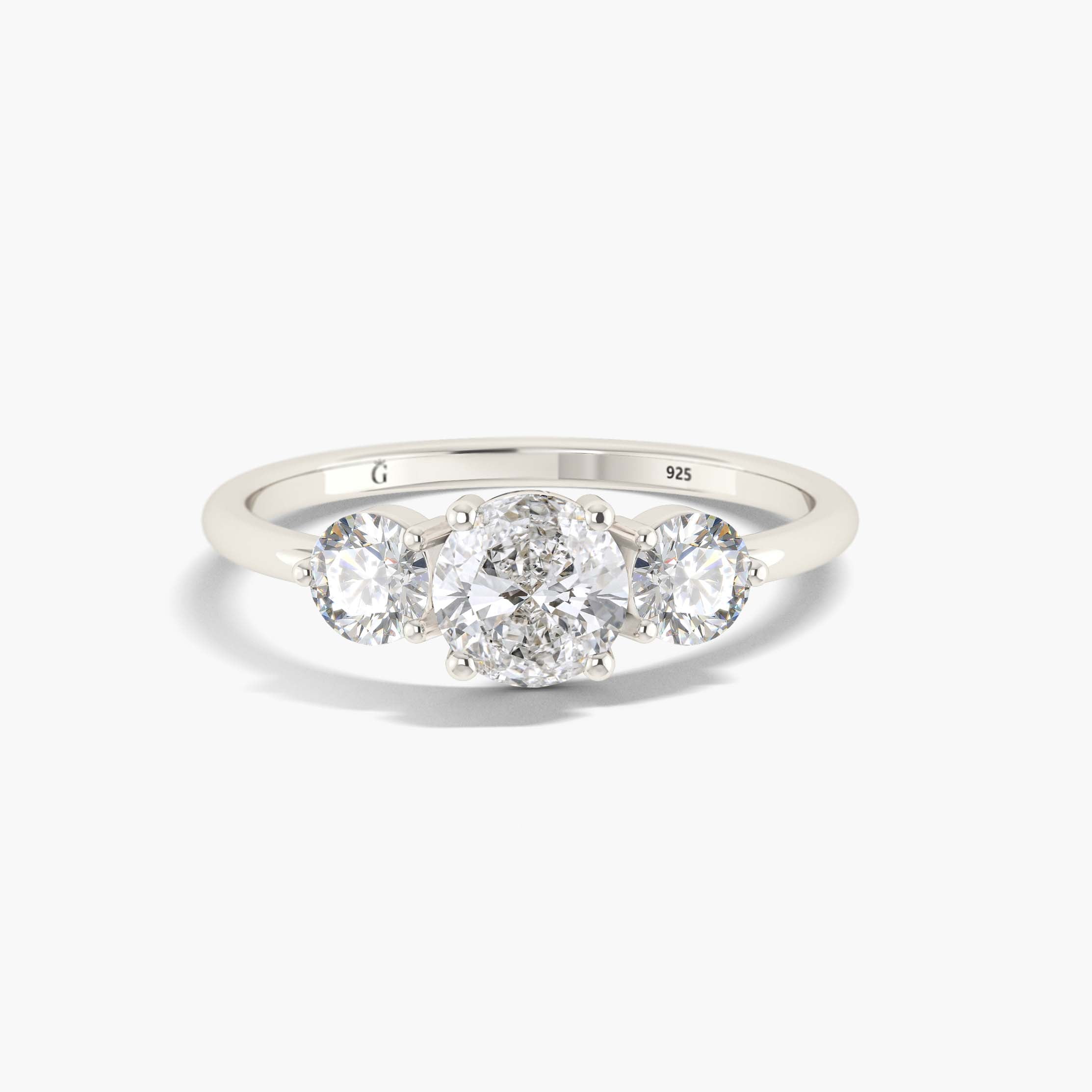3 Round Cubic Zirconia Engagement Ring - Simulated Diamond Wedding Band for Women, Perfect for Proposals, Anniversaries & Special Occasions