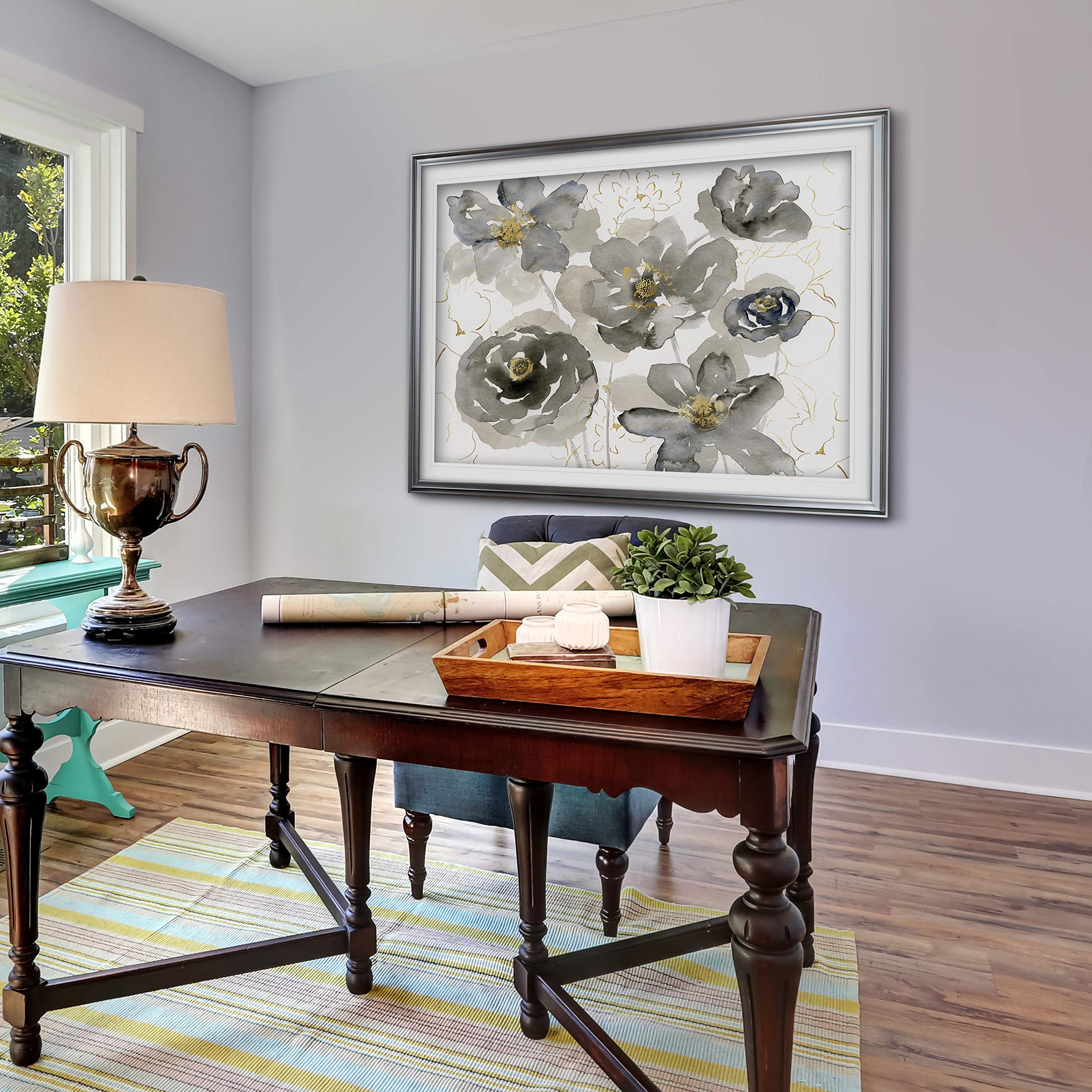 Spring Flower Painting - Framed Giclee Canvas Art Print | Modern Wall Decor for Living Room, Bedroom & Office | Ready to Hang Floral Artwork