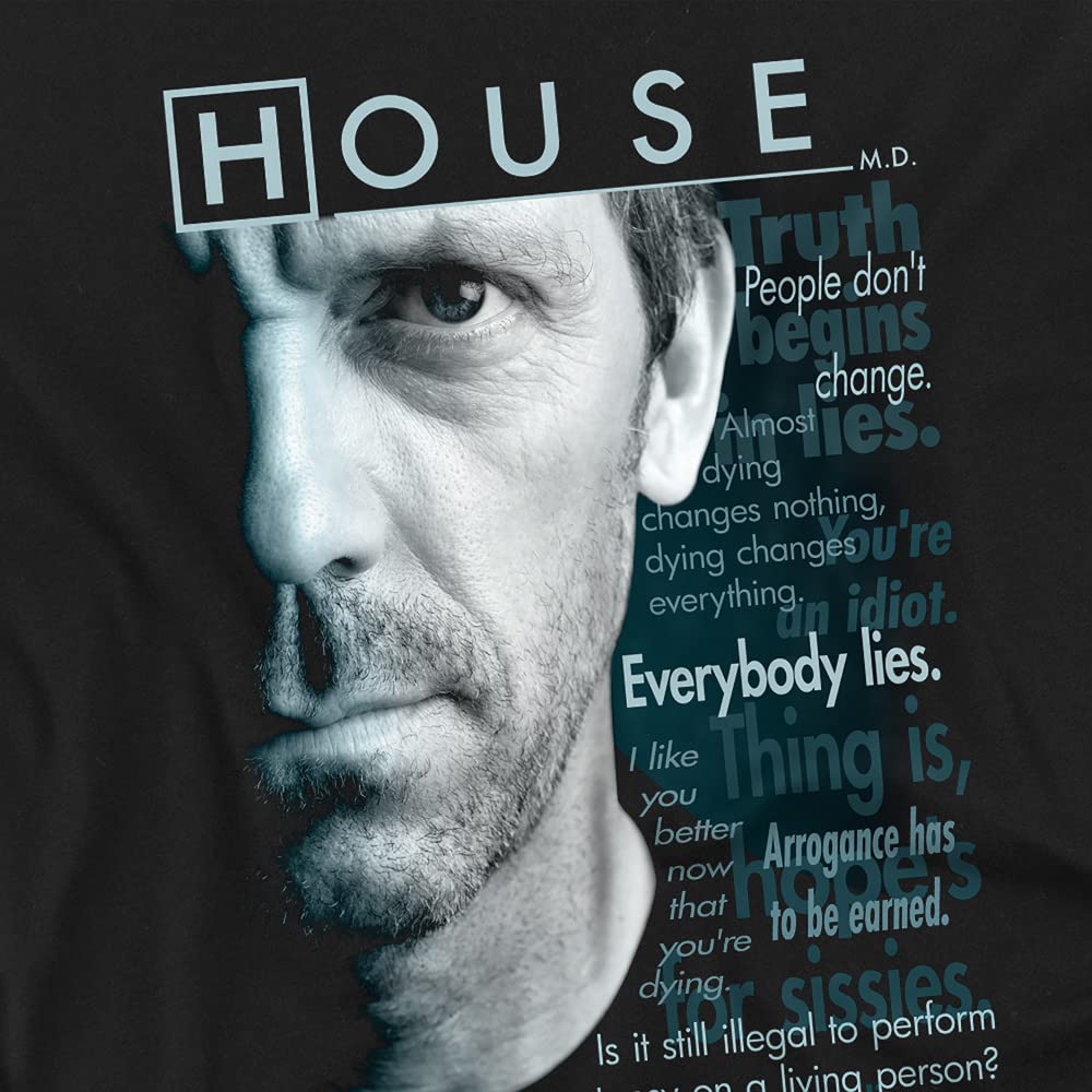 Popfunk Classic House Houseisms Unisex Adult T-Shirt | Vintage Graphic Tee for Men & Women | Casual Streetwear, Music Festival Outfit, Everyday Comfort Wear