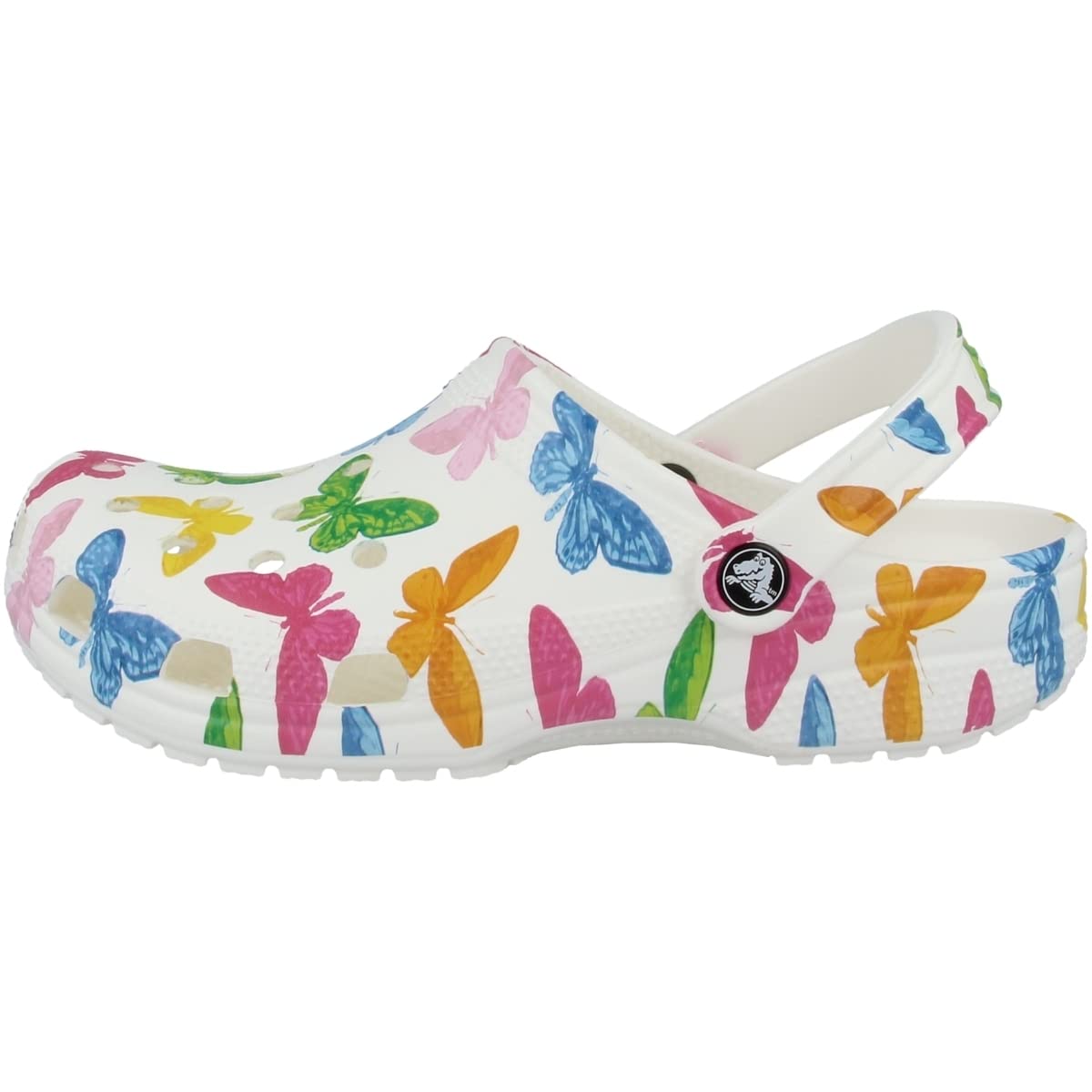 Crocs Unisex Classic Printed Floral Clogs for Men & Women - Comfortable Slip-On Shoes for Beach, Pool, Garden & Casual Wear