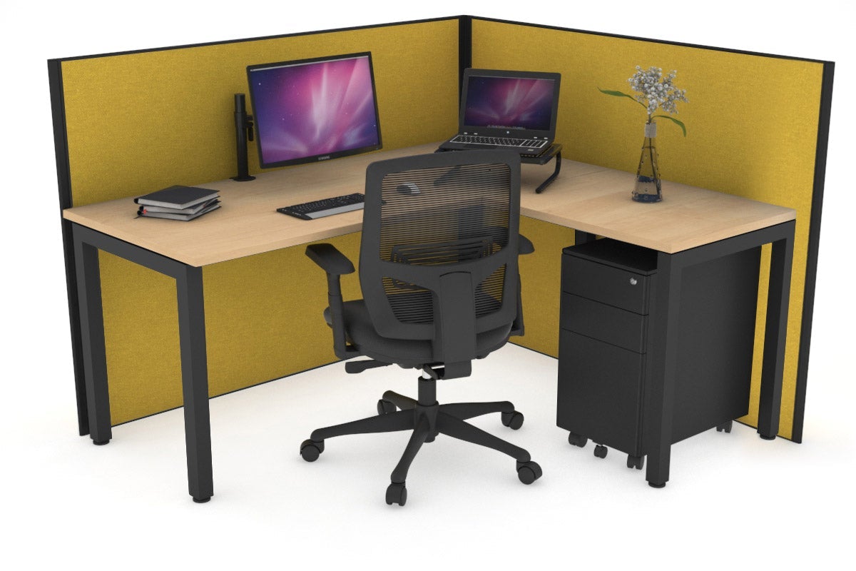 Horizon Quadro Square Legs L-Shaped Corner Office Desk - 63