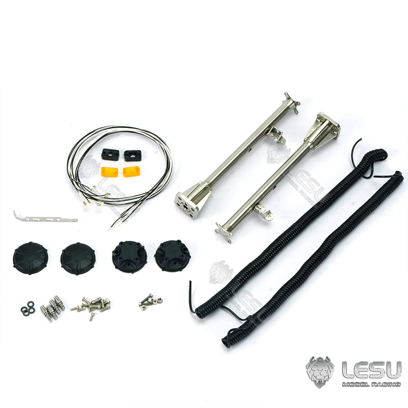 LESU 1Pair Metal GPS 3V Clearance Lamp Wire for 1/14 Scale DT60 RC Hydraulic Bulldozer Trucks - Remote Control Model Parts - Perfect for DIY RC Car Upgrades and Construction Vehicle Simulation