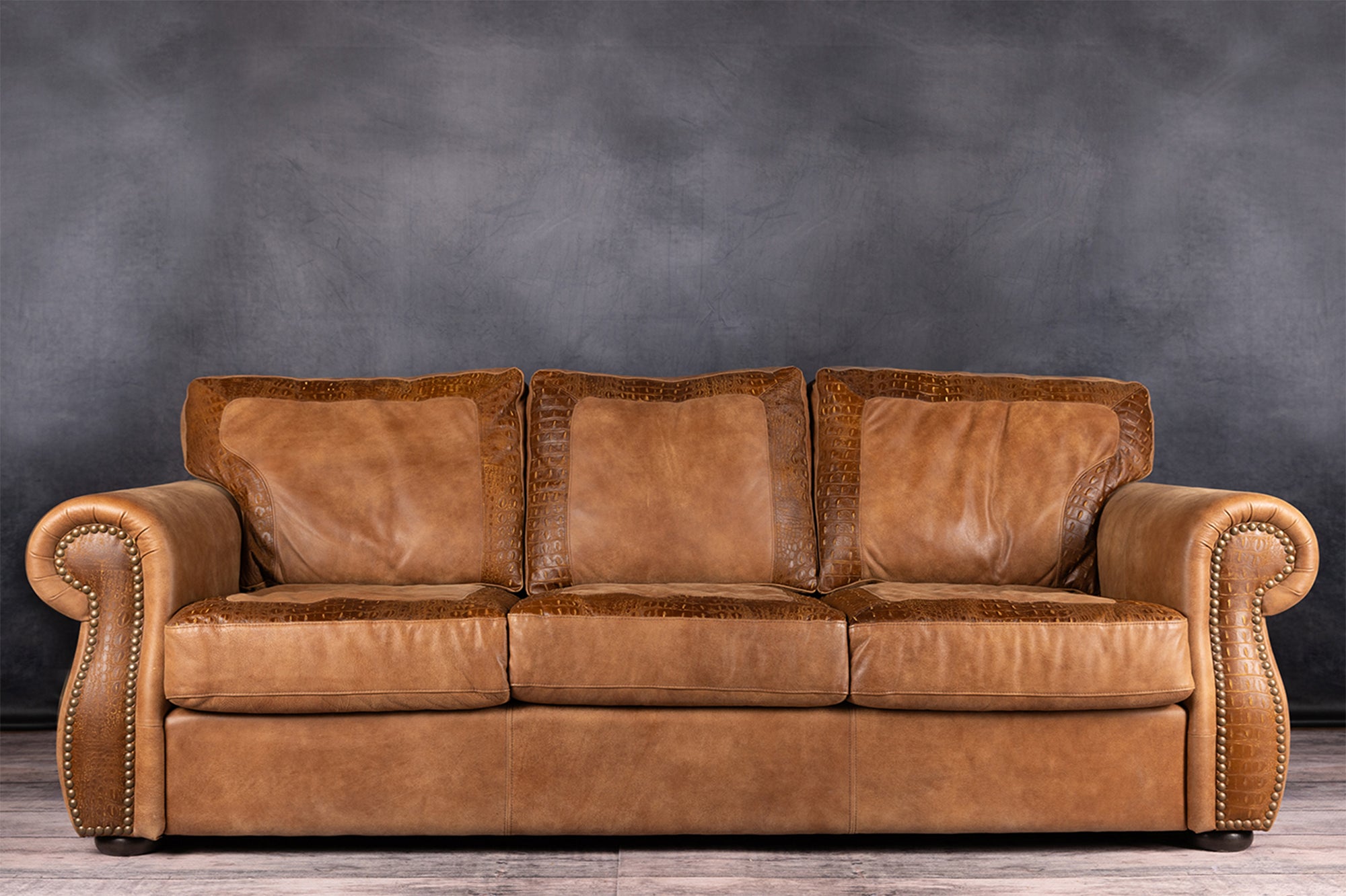 Luxury Limited Edition Crocodile Leather Sofa - Premium Handcrafted Furniture for Living Room, Office & Lounge - Elegant Home Decor & Comfortable Seating