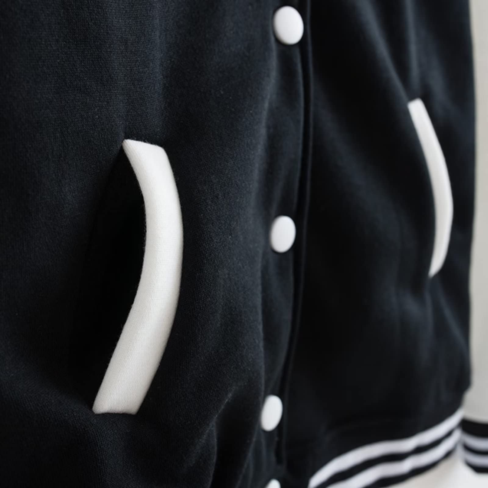 Babyhealthy Men's Varsity Jacket - Slim Fit Baseball Bomber with Letter Print | Button Down Letterman Jacket for Casual Wear, School Spirit & Street Style Fashion
