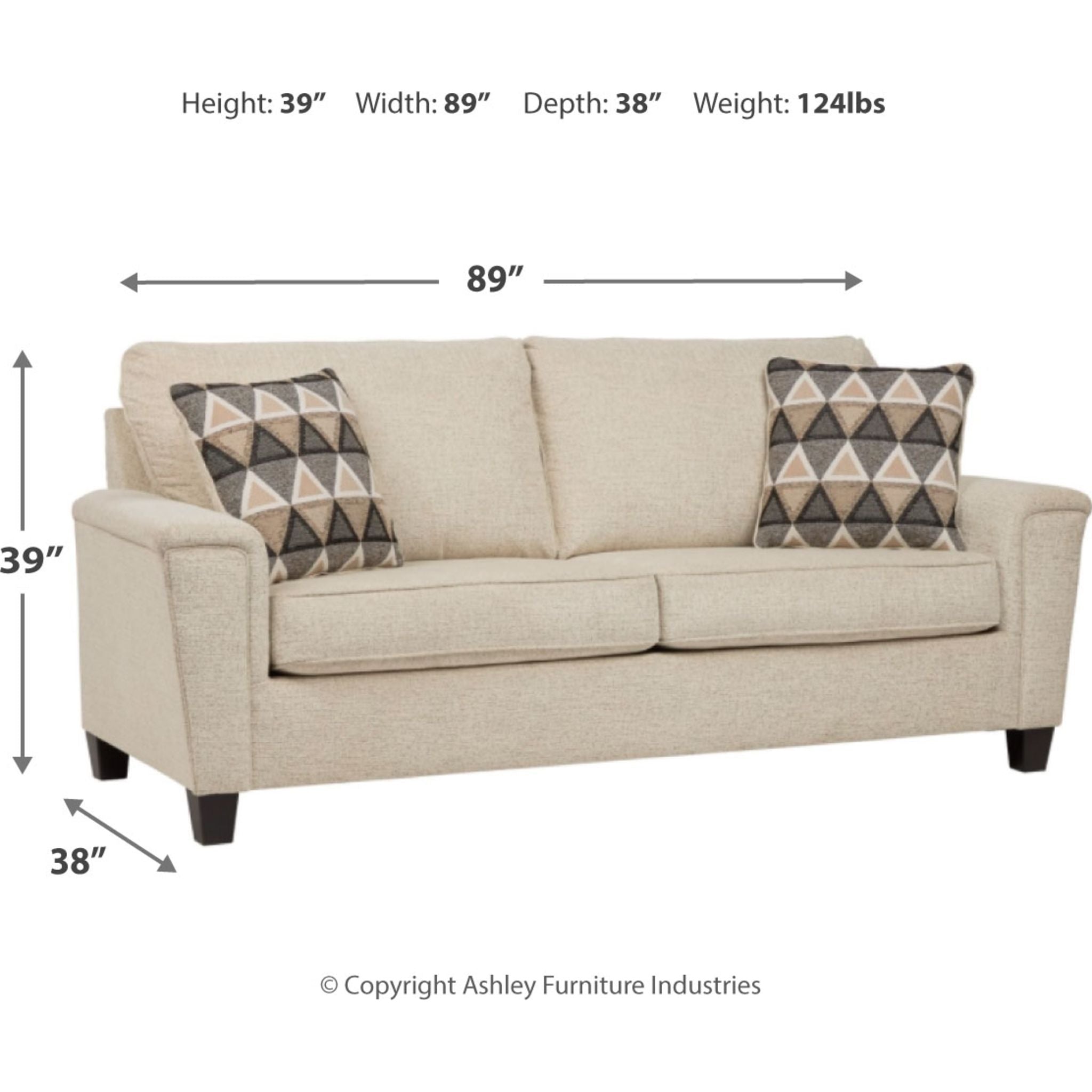 Abinger Natural Sofa - Comfortable and Stylish Living Room Furniture for Home, Office, and Lounge Spaces