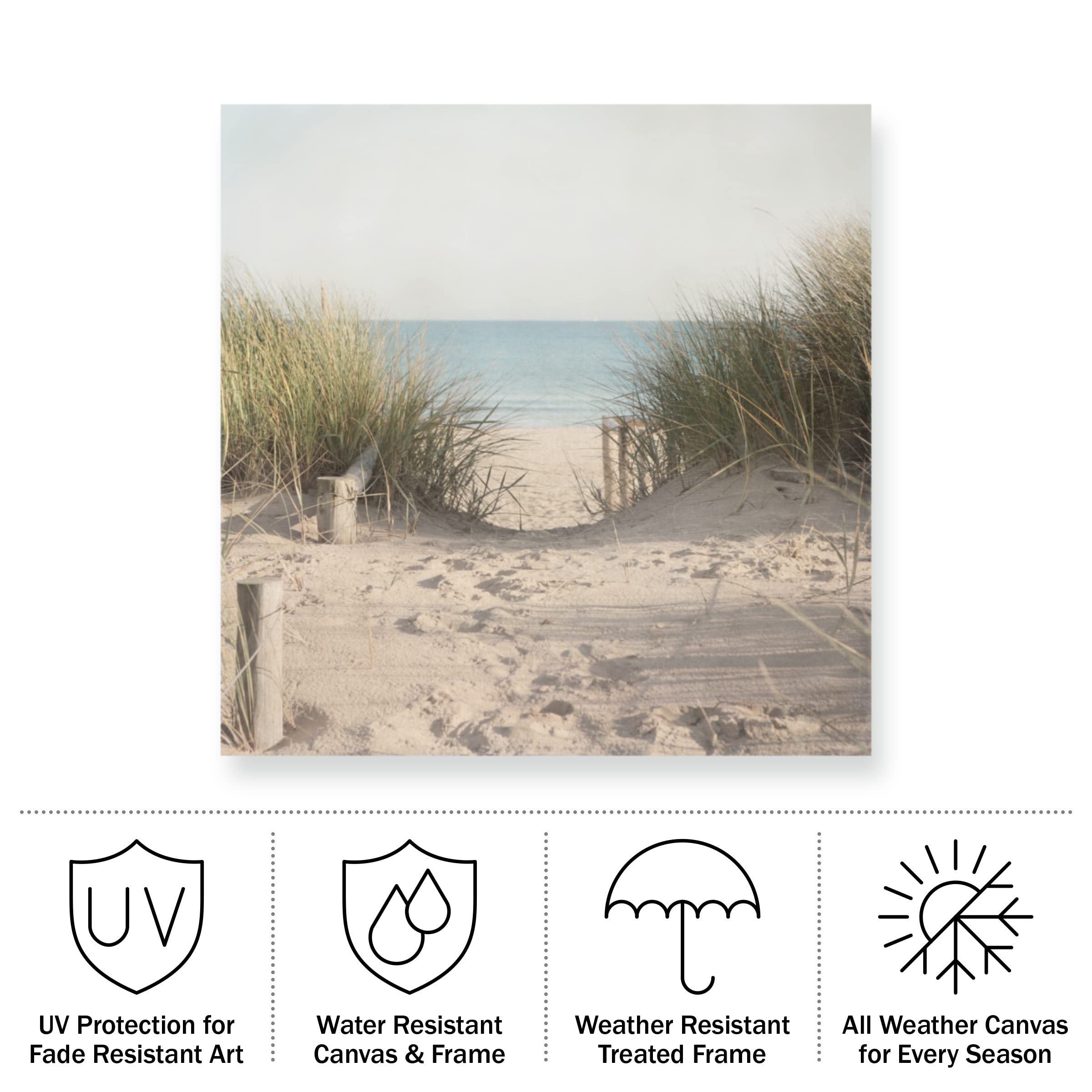 Pela Studio 'Beach Grasses' All-Weather Outdoor Wall Art Decor - Perfect for Patio, Garden, and Coastal Home Decor