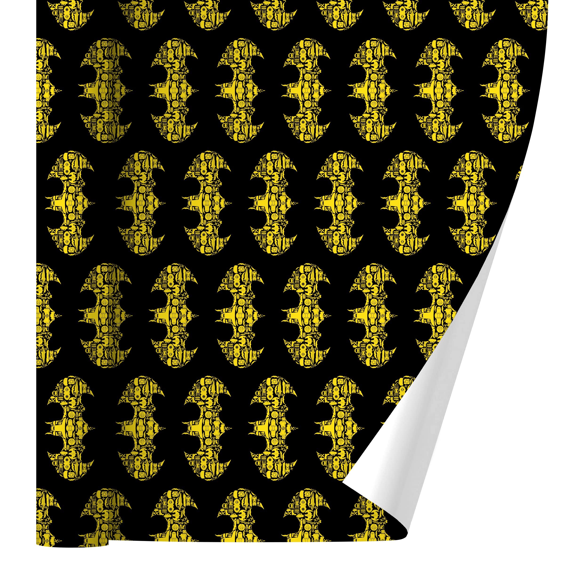 Batman Icons Logo Gift Wrap Wrapping Paper Rolls - Premium DC Comics Batman-Themed Wrapping Paper for Birthdays, Holidays & Special Occasions