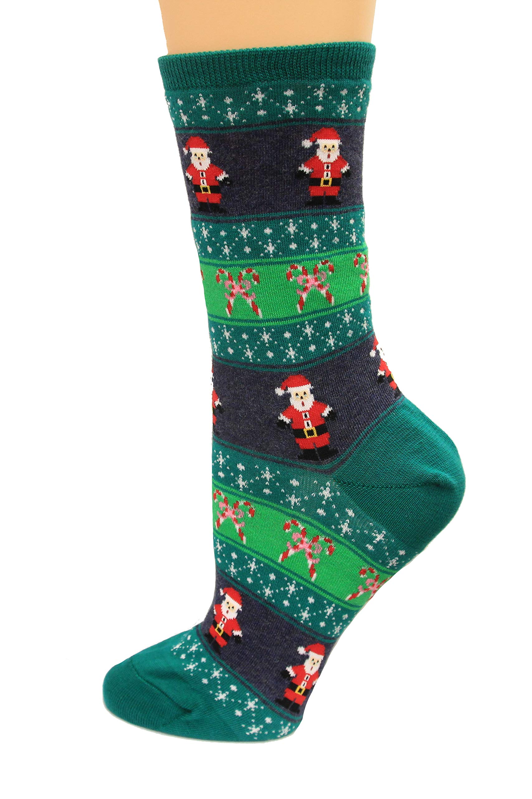 Hot Sox Women's Holiday Fun Novelty Crew Socks - Festive Christmas Socks for Women - Perfect for Gifts, Parties & Cozy Winter Days