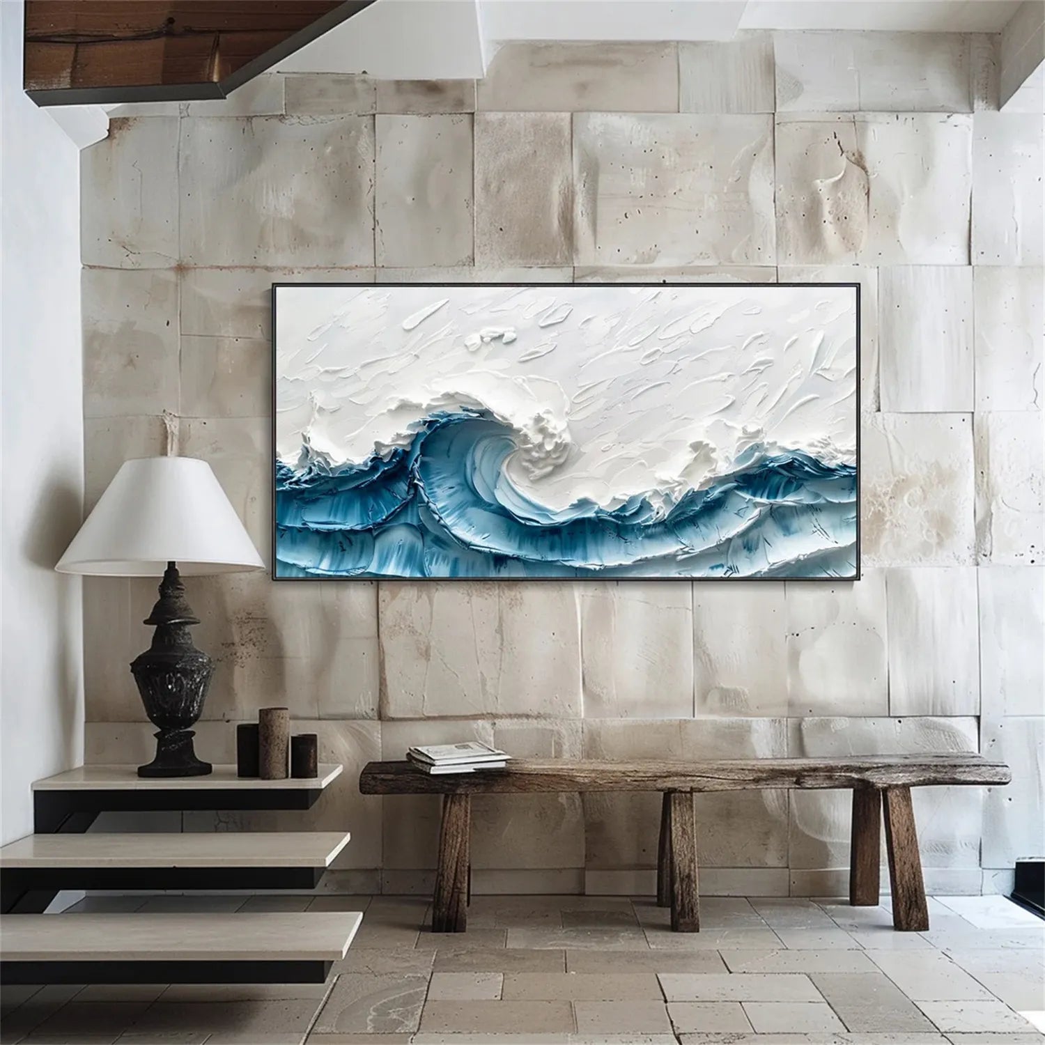 Ocean and Sky Painting #OS 141 - Handmade Canvas Wall Art for Home Decor, Office & Living Room