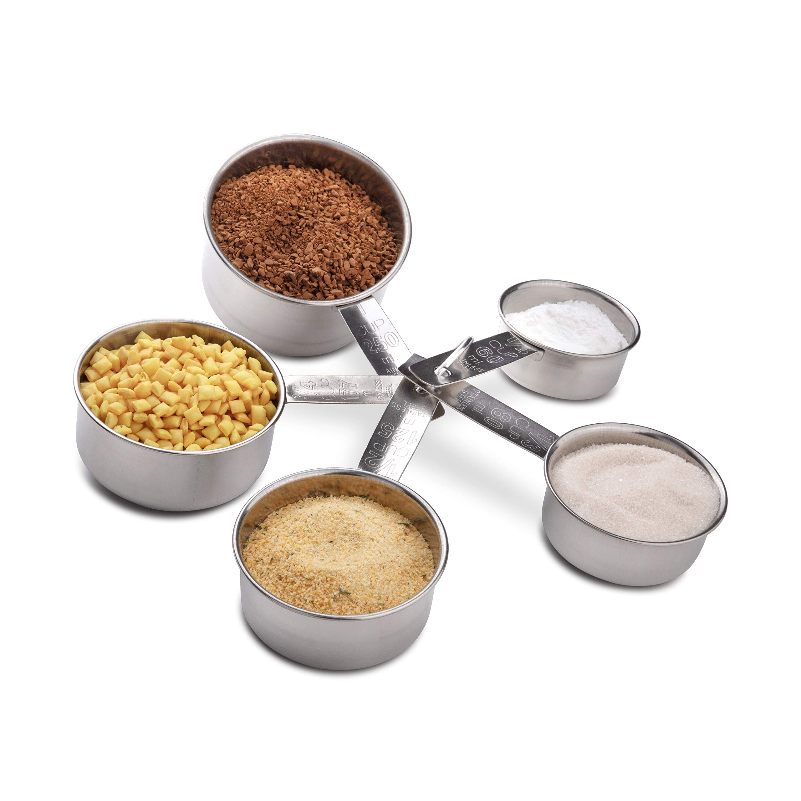 Premium 10-Piece Stainless Steel Measuring Cups and Spoons Set - Stackable MITBAK Kitchen Gadgets for Baking & Cooking | Accurate Liquid & Dry Ingredient Measurement | Perfect for Home Chefs & Professional Bakers