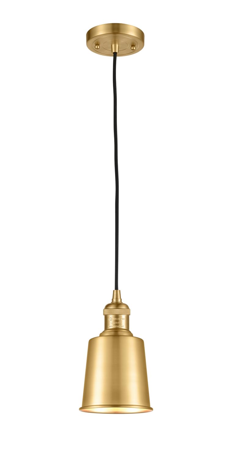 201C-SG-M9-SG-LED Bare Bulb 1 Light Cord Set in Satin Gold - Vintage Edison Style Lighting for Bedroom, Cafe & Home Decor