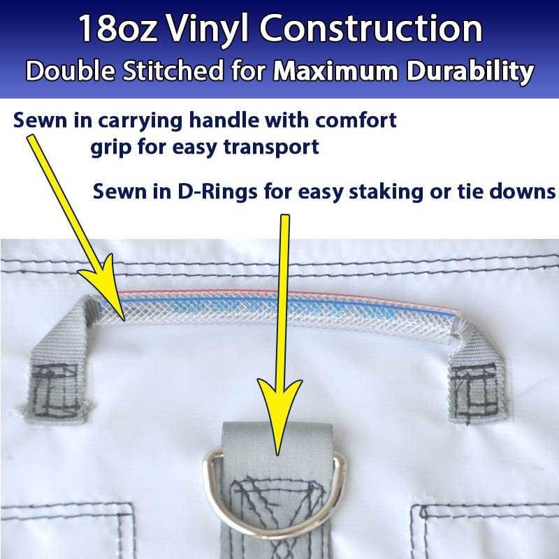 Heavy-Duty White PVC Vinyl Sand Bags - 21