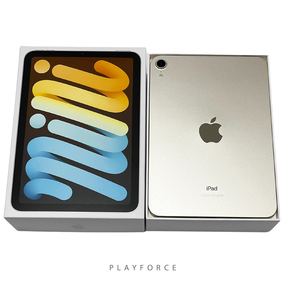 Apple iPad Mini 6 (64GB, Wi-Fi) - Starlight Color | Compact & Powerful Tablet for Work, Travel & Entertainment