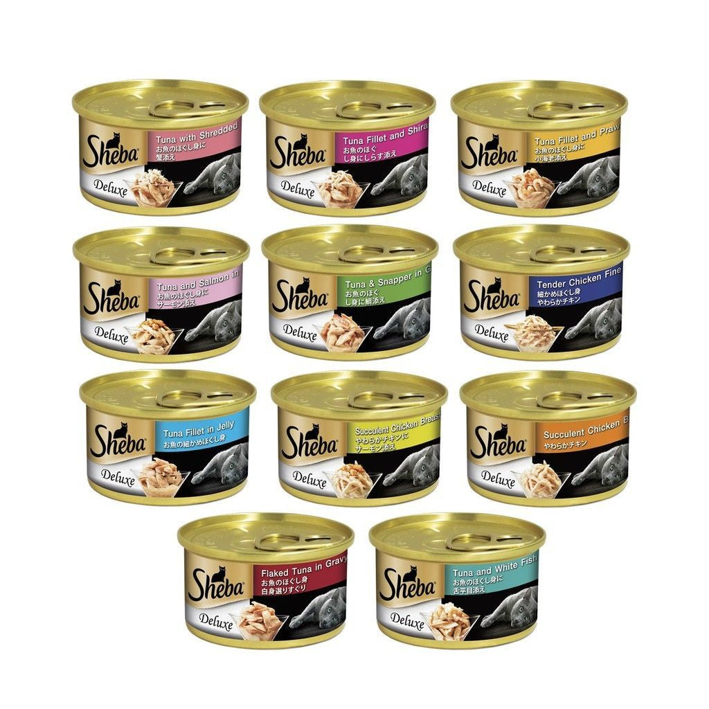 Sheba Deluxe 85g Premium Canned Cat Wet Food - Gourmet Pate with Nutrient-Rich Ingredients for Adult Cats - Perfect for Special Occasions & Daily Treats