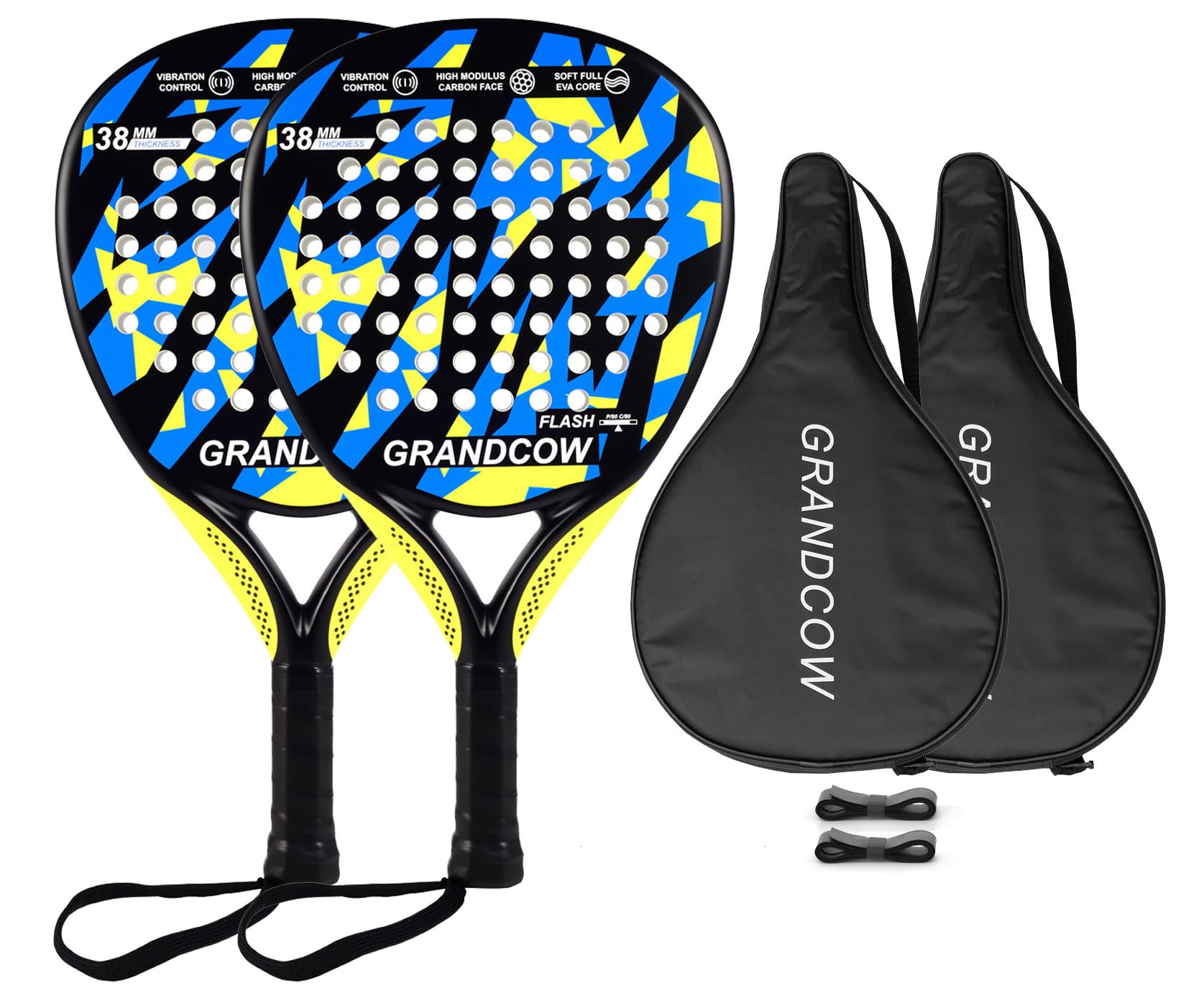 Premium Carbon Fiber Padel Racket with EVA Memory Flex Foam Core - Diamond Shape Design for Enhanced Power & Control - Perfect for Competitive Padel Tennis Matches & Training Sessions