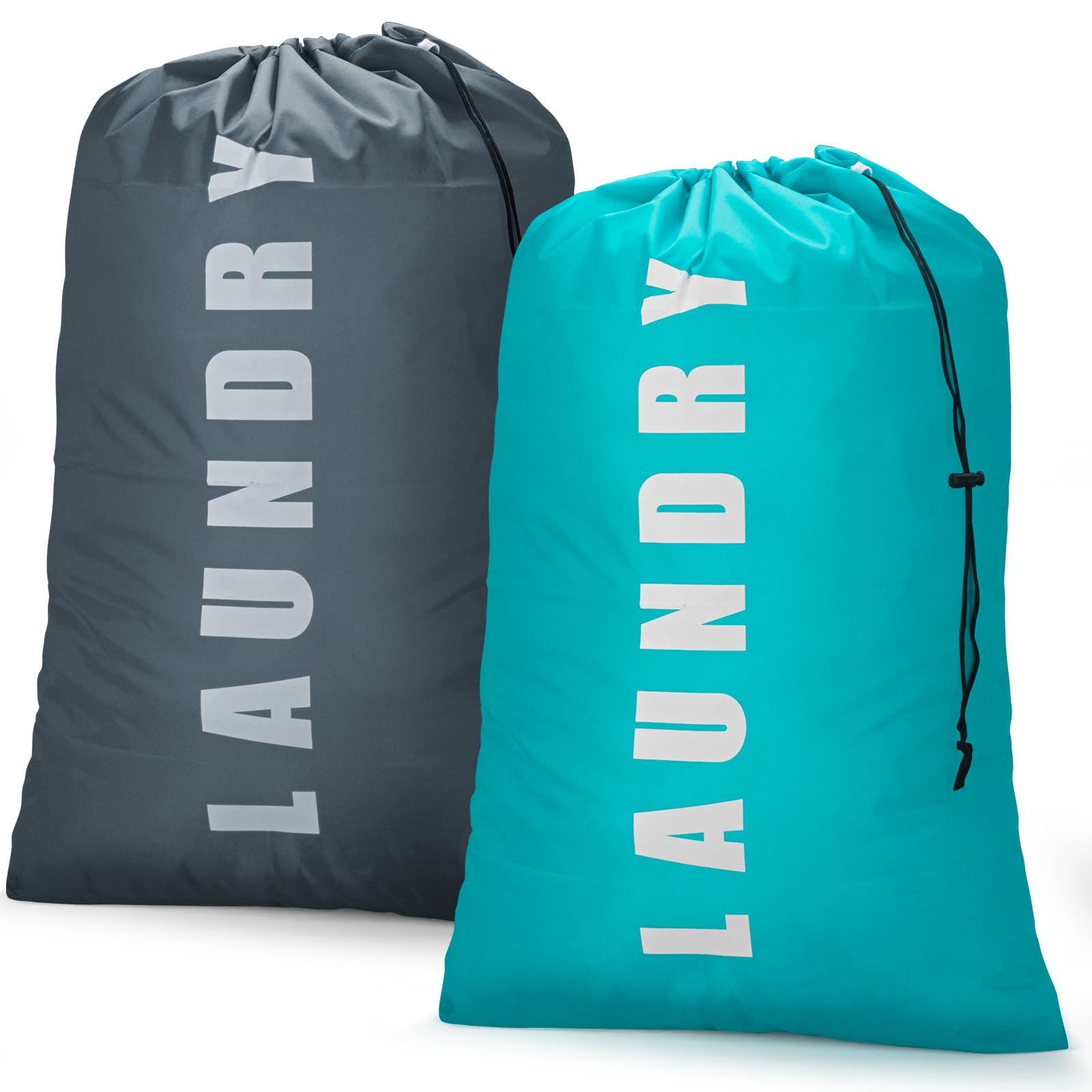 2 Pack Large Laundry Bags for Travel & Camping - 24
