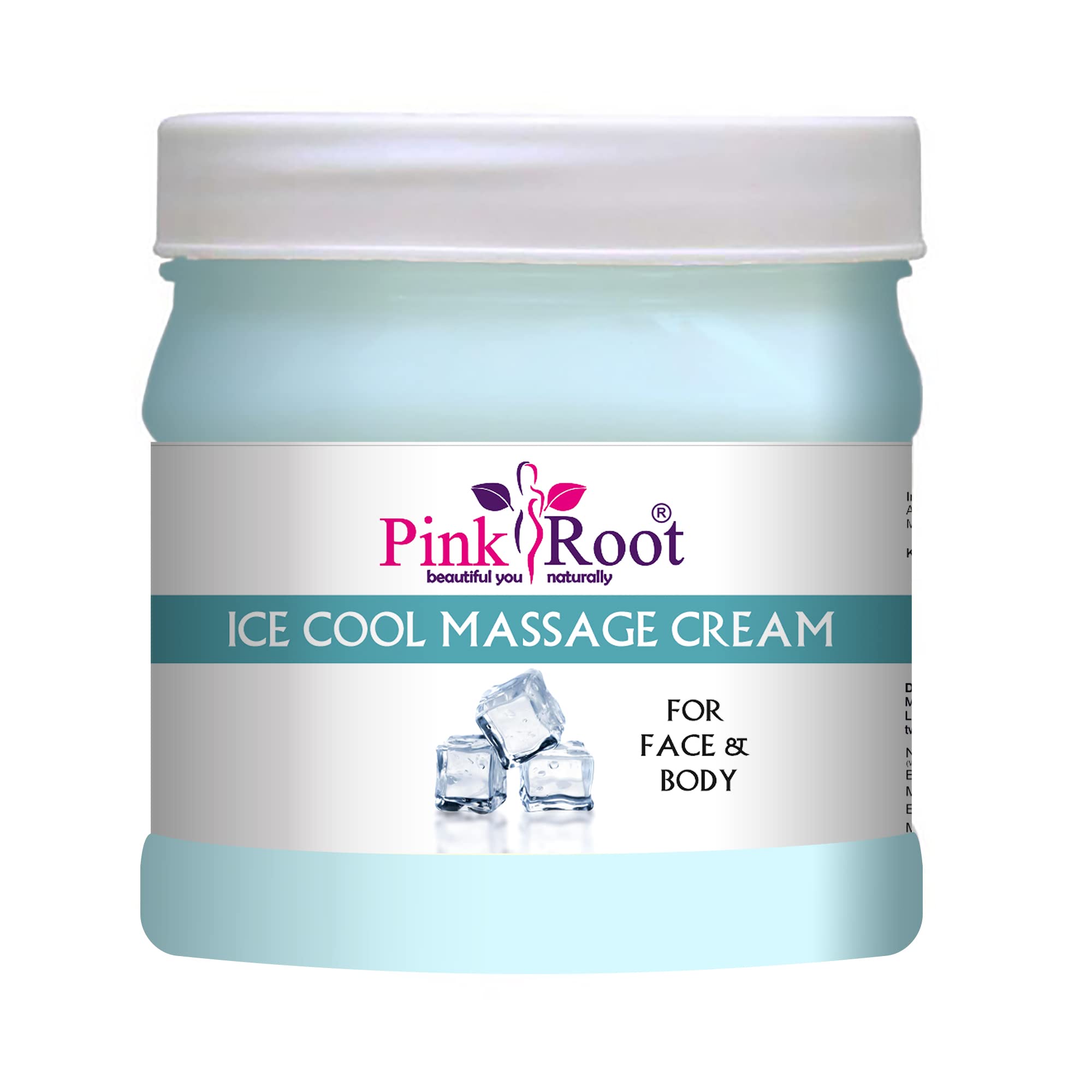 Pink Root Ice Cool Massage Cream 500ml - Anti-Acne, Anti-Aging, Pimple Treatment, Skin Softening & Smoothing | Hydrating Facial Cream for Acne-Prone & Sensitive Skin | Perfect for Daily Skincare Routine & Spa Treatments