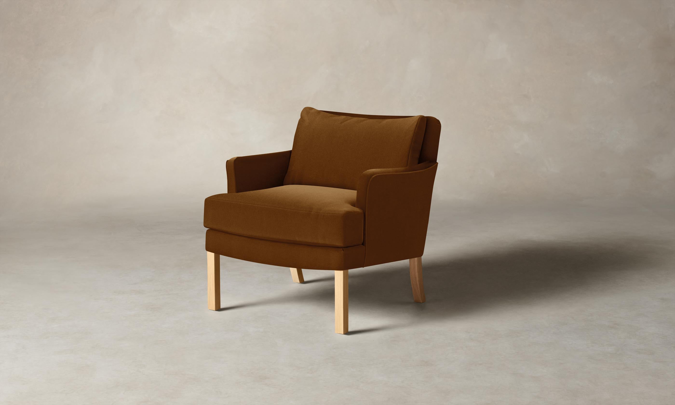 Premium Mohair Brown Sugar Upholstered Kaye Chair - Stylish & Comfortable Seating for Living Room, Office, or Lounge