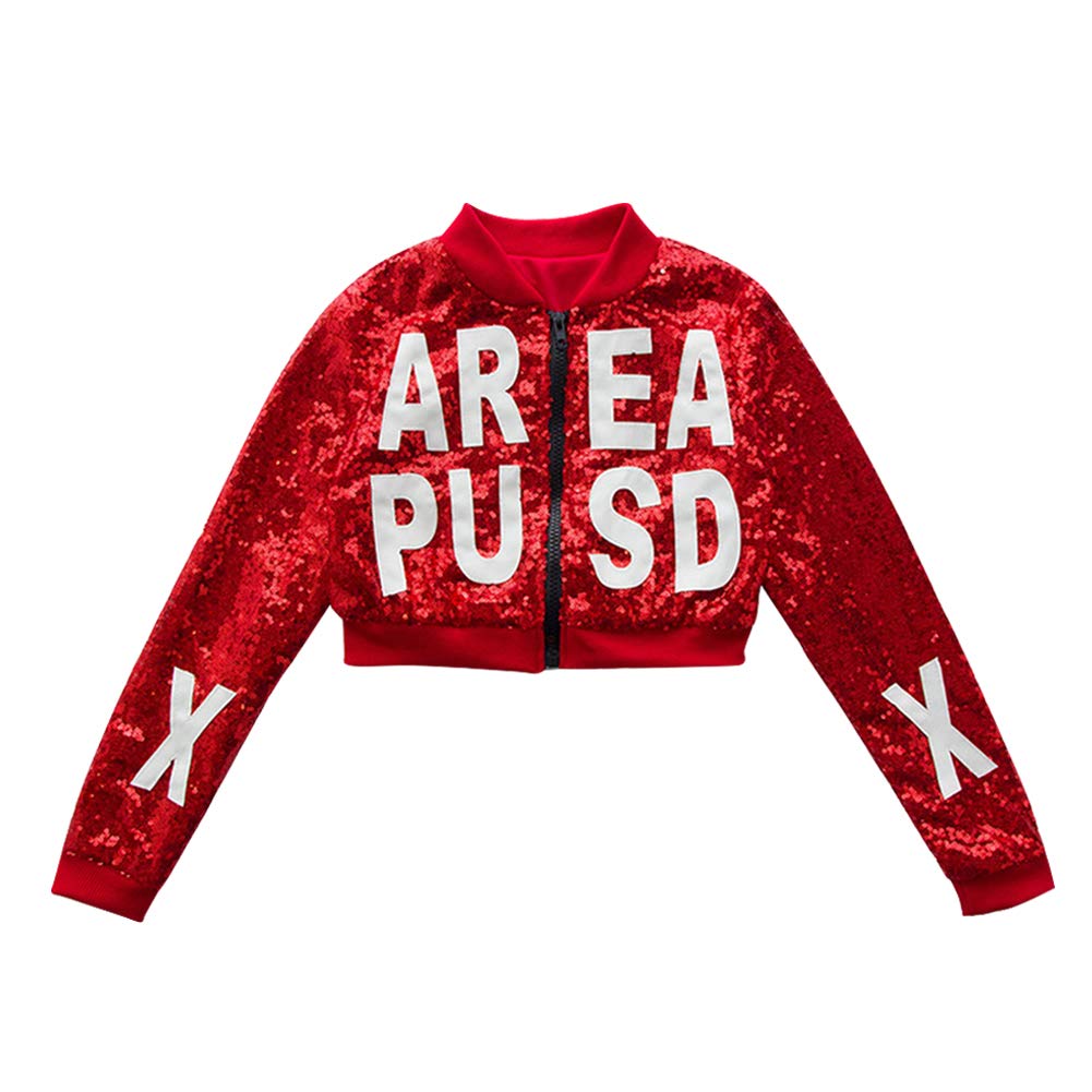 Kids Dance Costumes for Girls & Boys - Sparkly Sequins Jazz & Hip Hop Outfits with Shorts Sets - Perfect for Dance Recitals, Performances & Competitions