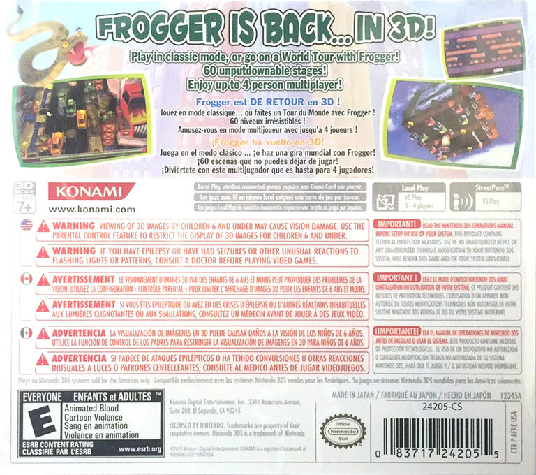 Used Frogger 3DS Video Game - Classic Arcade Action for Nintendo 3DS | Perfect for Retro Gaming Enthusiasts & Collectors