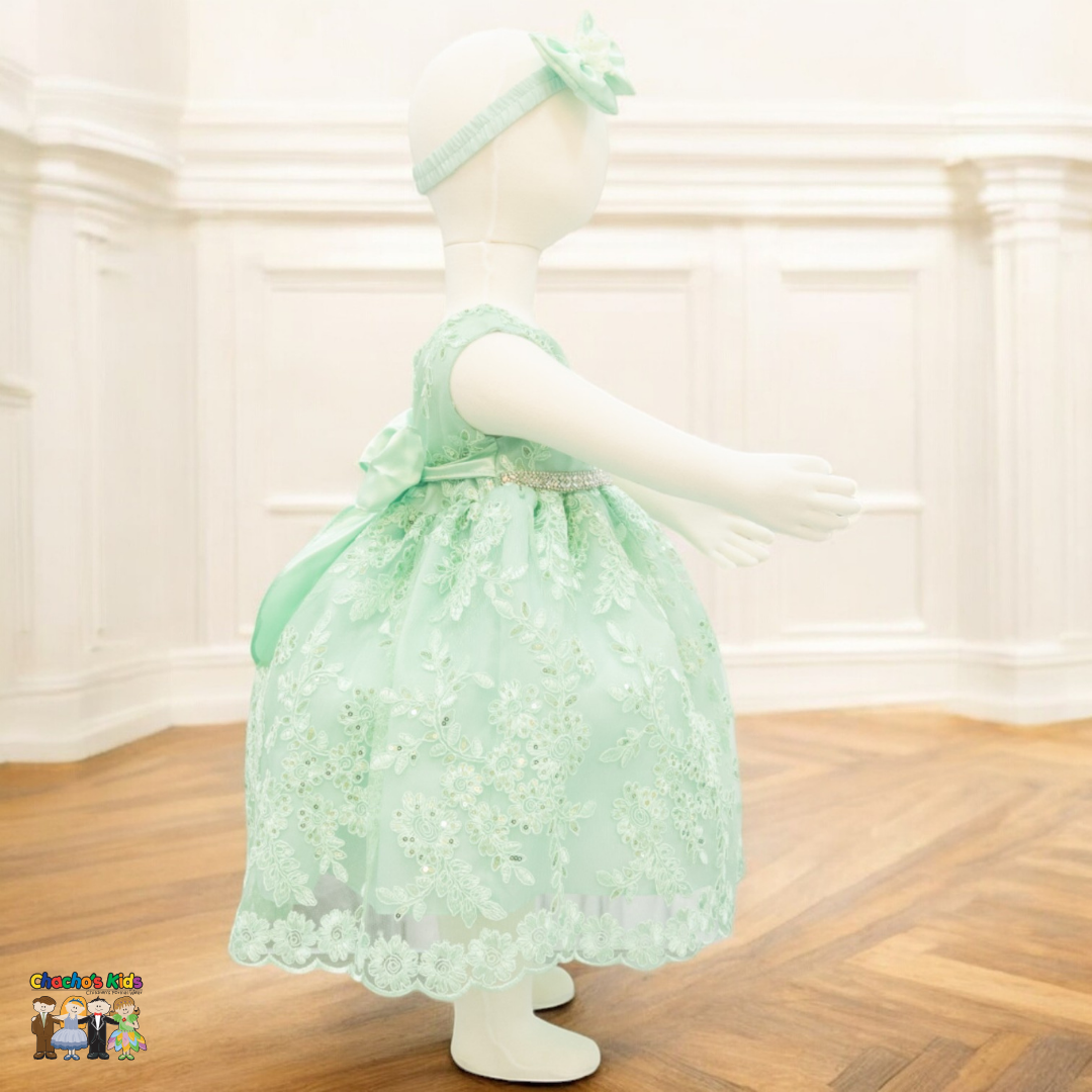 Elegant Baby Flower Girl Dress - D1616 for Weddings, Baptisms & Special Occasions | Soft Tulle & Lace Design