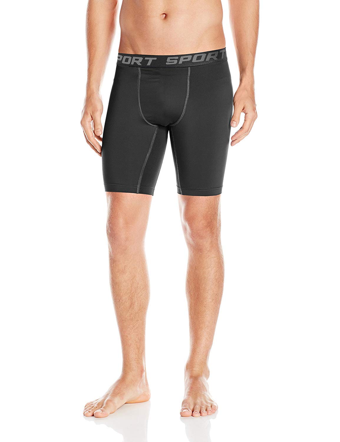 Men's Athletic Compression Shorts 3 Pack - Running, Workout & Sports Shorts for Gym, Cycling & Training - Moisture Wicking & Breathable Design