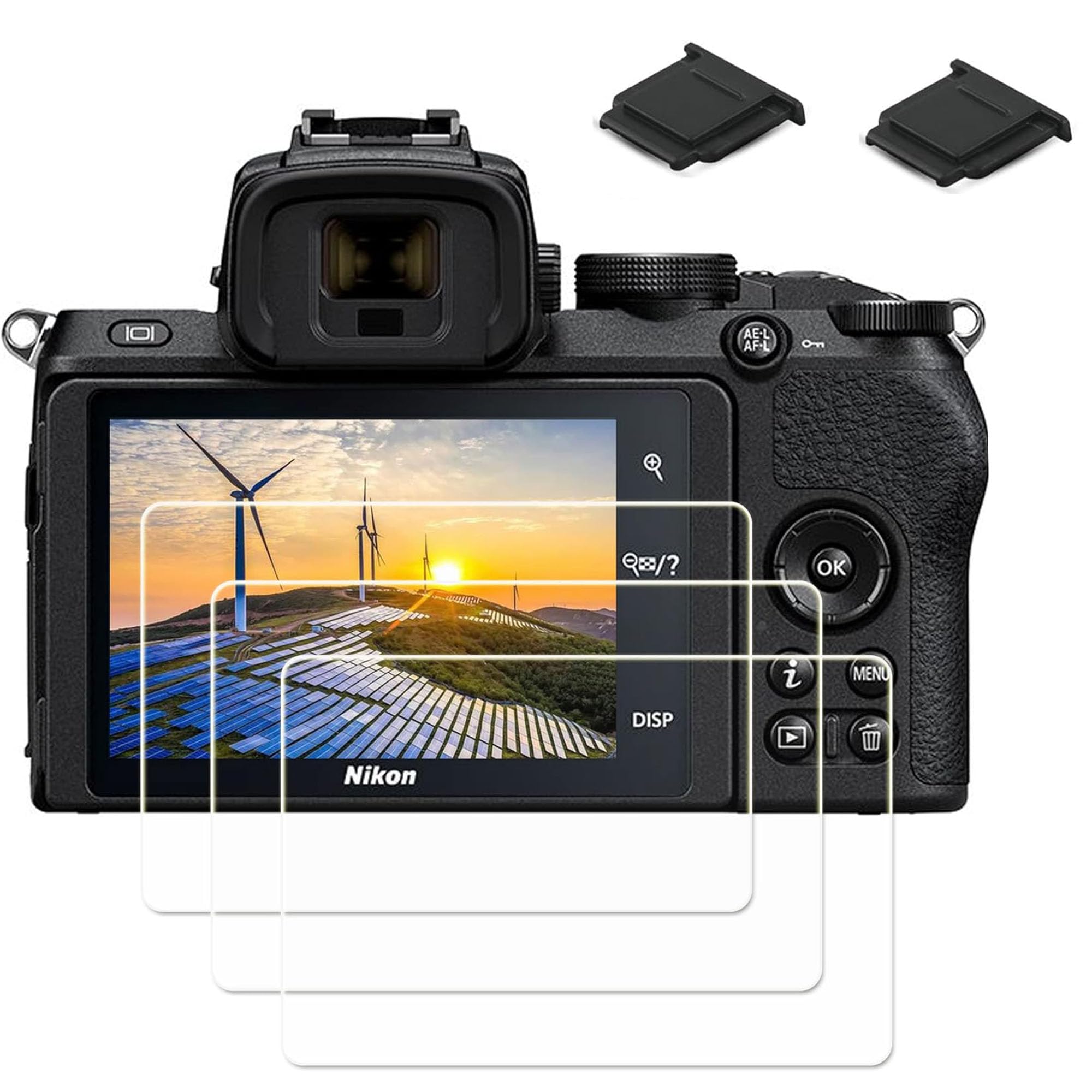 Nikon Z50 Tempered Glass Screen Protector (3-Pack) - HD Clear, Anti-Scratch, Bubble-Free Protection for Nikon Z50 Digital Camera - Perfect for Outdoor Photography, Travel & Vlogging