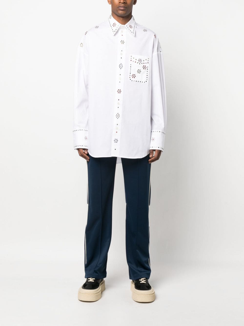 Premium BLUEMARBLE Men's White Casual Shirts - Breathable Cotton Comfort Fit for Office, Travel & Everyday Wear