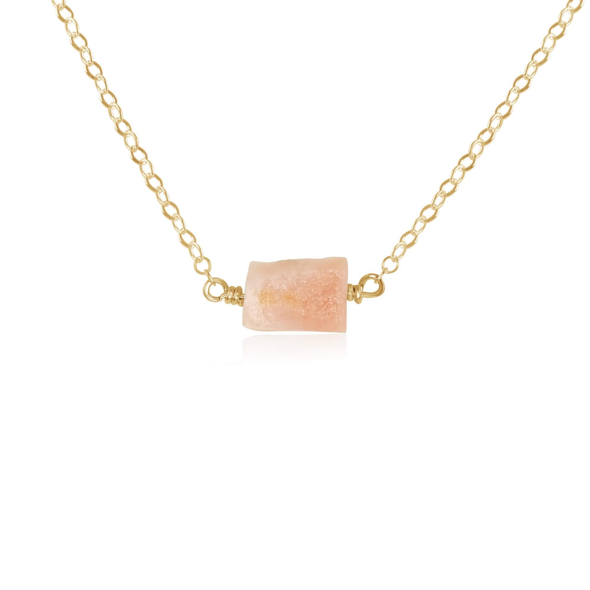 Natural Raw Pink Peruvian Opal Crystal Pendant Necklace for Women - Healing Stone Jewelry for Spiritual Energy & Chakra Balance | Perfect for Meditation, Yoga & Boho Fashion
