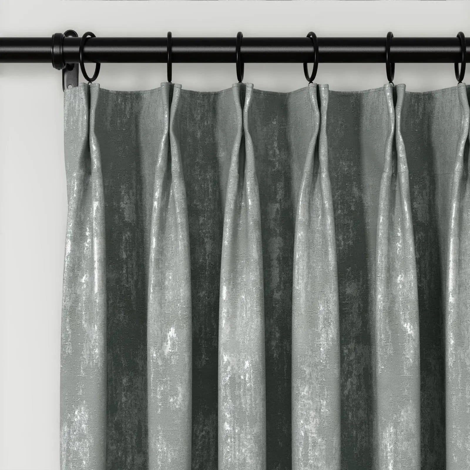 Lydia Rove Jacquard Pleated Curtains for Living Room & Bedroom - Elegant Window Treatments for Home Decor