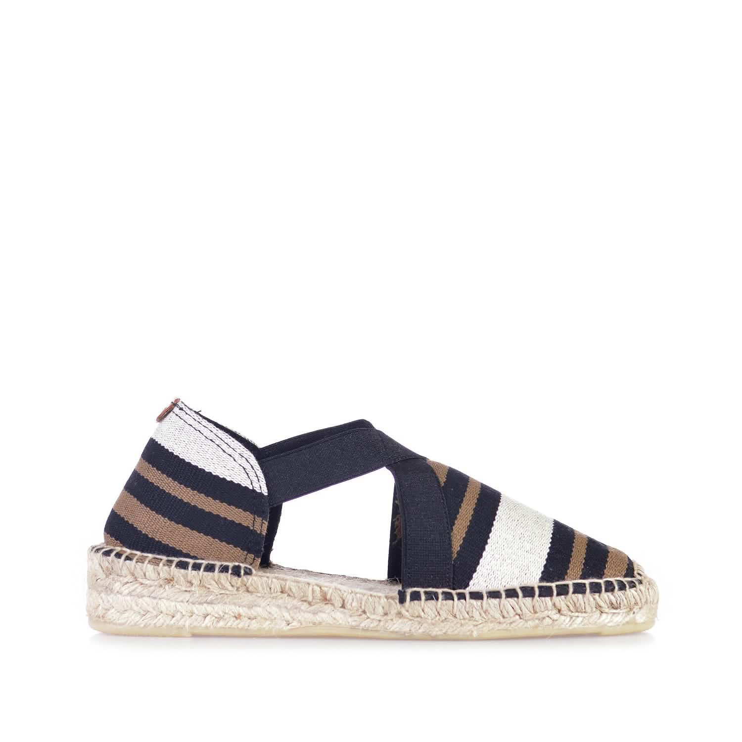 Women's Striped Cotton Blend Wedge Espadrille Shoes - Comfortable Summer Casual Flats for Beach, Vacation & Everyday Wear