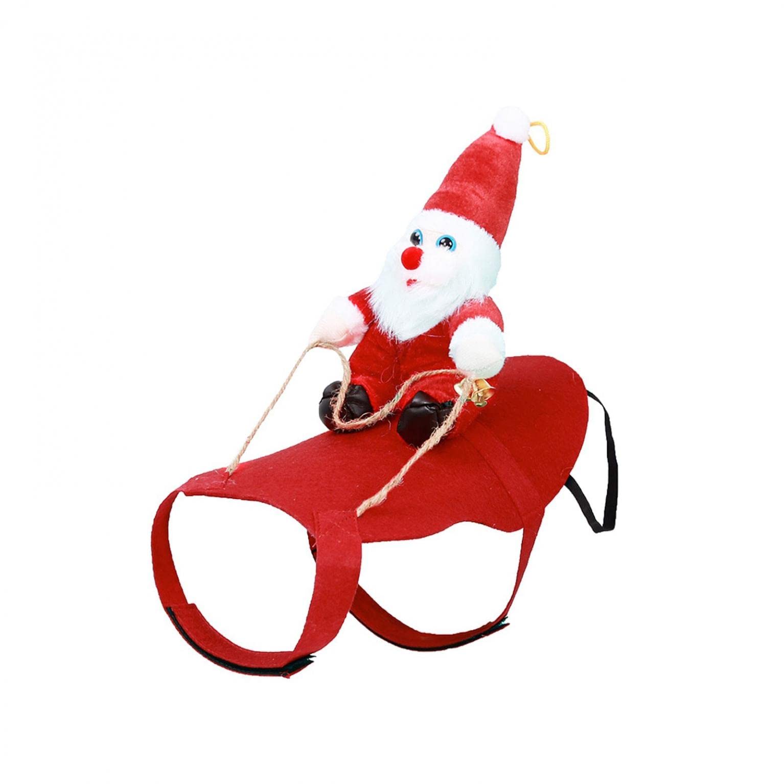 Santa Dog & Cat Costume - Christmas Pet Outfit for Small, Medium & Large Pets - Santa Claus Riding Cosplay Costume for Holiday Parties & Dress-Up Fun