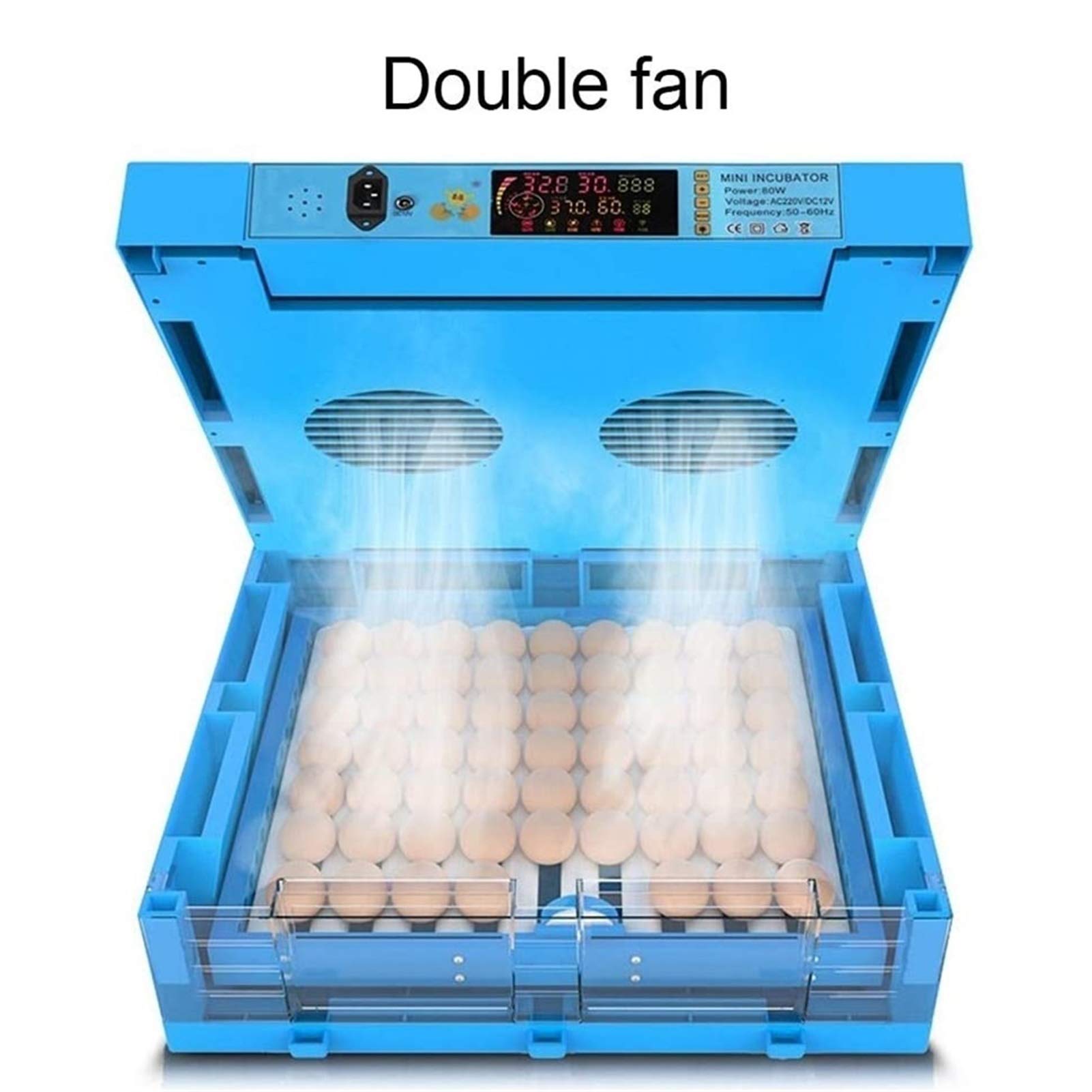 128 Egg Incubator Automatic Poultry Hatcher Machine with Digital Temperature Control & LED Candler - Perfect for Hatching Chickens, Ducks, and Birds (Home Farm, Backyard Poultry Breeding, Classroom Education)